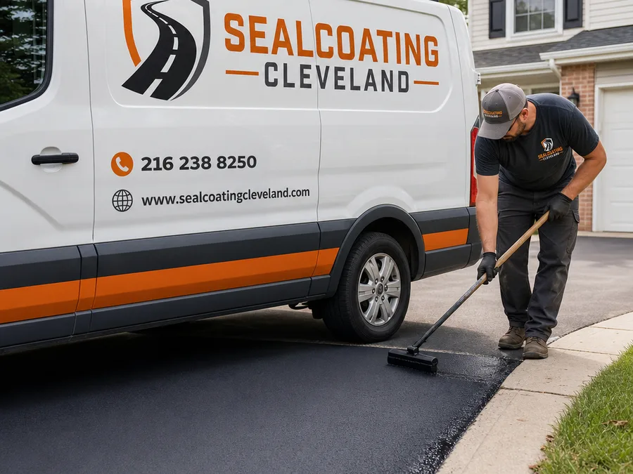Roller compacting a fresh asphalt lift while the crew checks grade around a catch basin